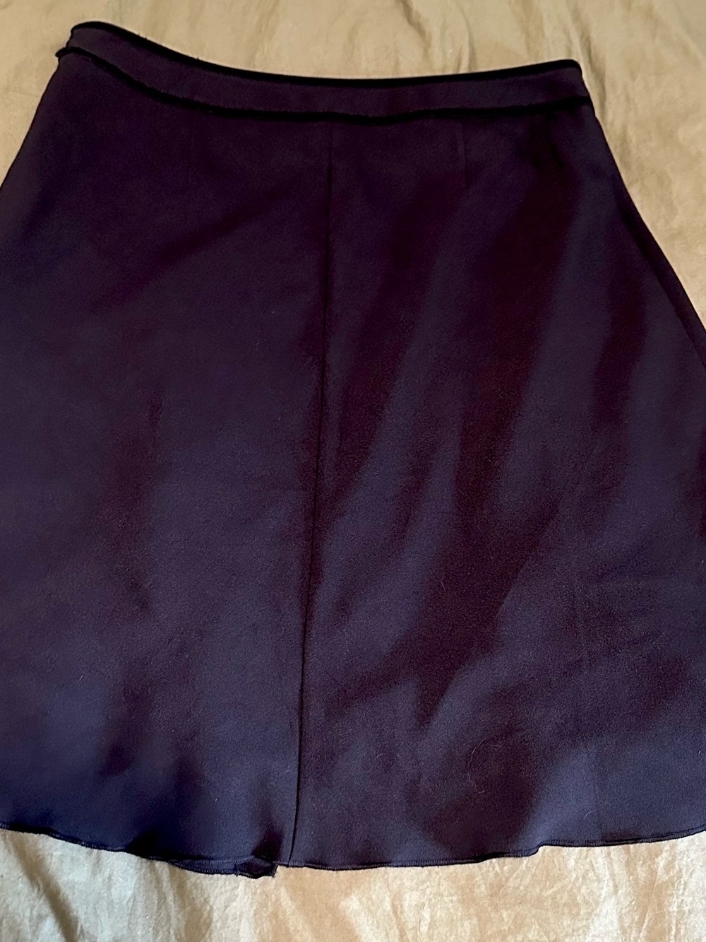 Vintage The Limited Black Skirt with Velvet and Ruffle Accents Size 6 - Picture 9 of 9